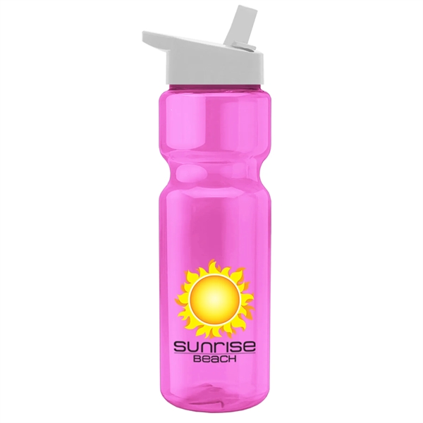 28 oz. Transparent Bottle with Flip Straw Lid - Digital... from ASI 55990 Garyline