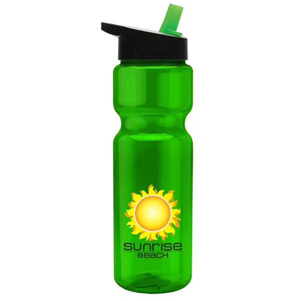 28 oz. Transparent Bottle with Flip Straw Lid - Digital... from ASI 55990 Garyline