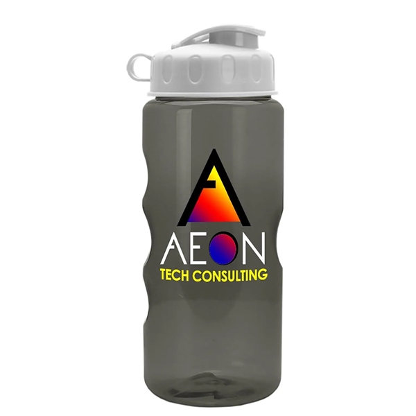 Transparent sports bottle, 22 oz. Straight-wall design with Flip Top Lid,... from ASI 55990 Garyline