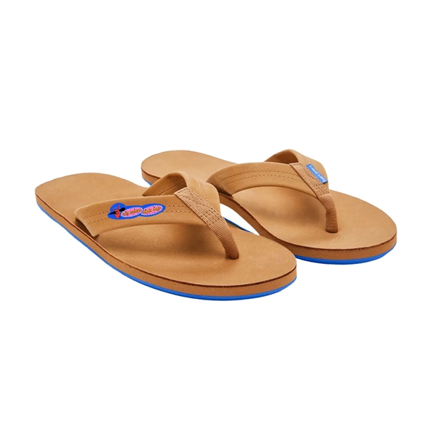 Men's flip-flops with arch support, memory foam footbeds and boat-safe outsoles.... from ASI 61125 Hit Promotional Products