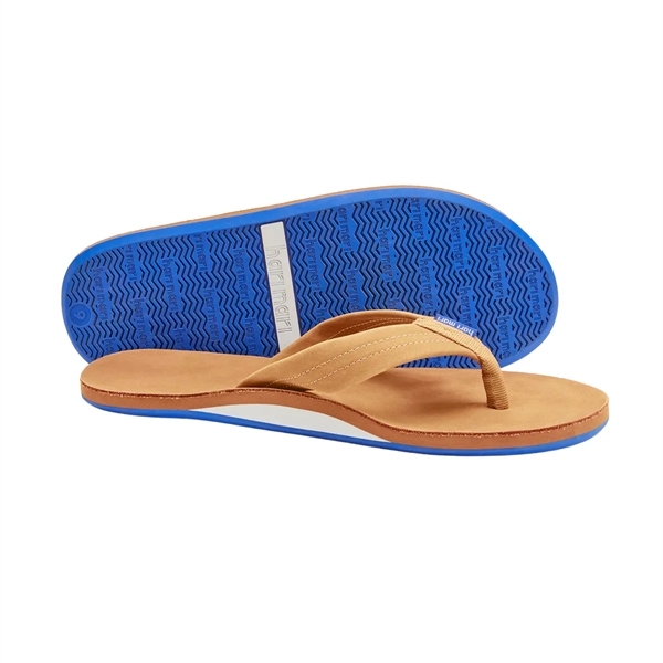 Men's flip-flops with arch support, memory foam footbeds and boat-safe outsoles.... from ASI 61125 Hit Promotional Products