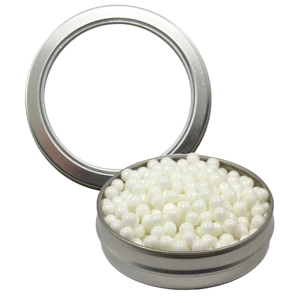 Round tin with candy filling.... from ASI 61125 Hit Promotional Products