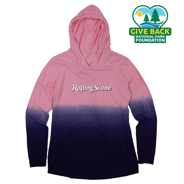 Adult Ladies Ombre Long Sleeve Hooded T-shirt... from ASI 44900 NC Custom (CI/Lanco) / ACE USA