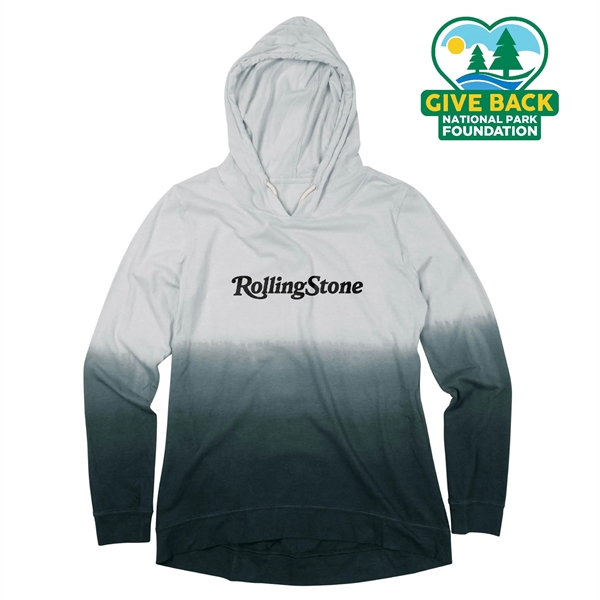 Adult Ladies Ombre Long Sleeve Hooded T-shirt... from ASI 44900 NC Custom (CI/Lanco) / ACE USA