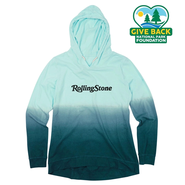 Adult Ladies Ombre Long Sleeve Hooded T-shirt... from ASI 44900 NC Custom (CI/Lanco) / ACE USA