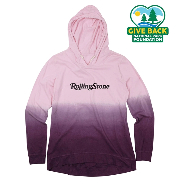 Adult Ladies Ombre Long Sleeve Hooded T-shirt... from ASI 44900 NC Custom (CI/Lanco) / ACE USA