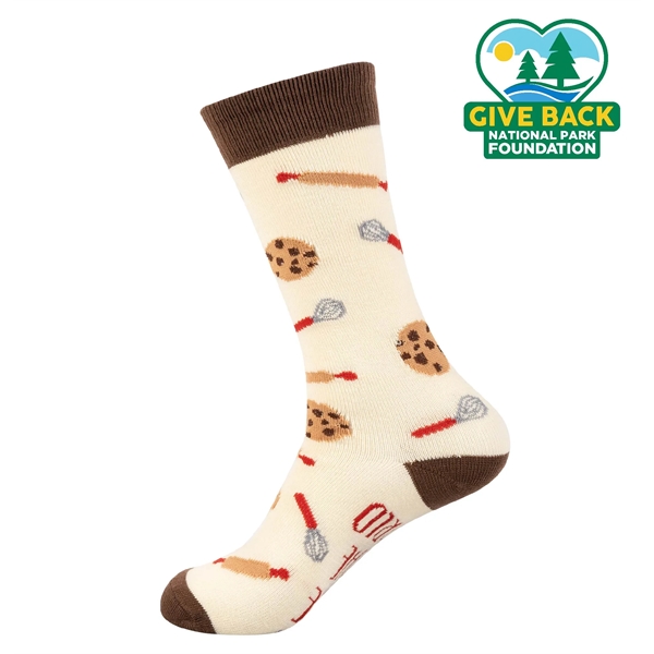 Dress socks feature baking tools and cookie design with "Bake the... from ASI 44900 NC Custom (CI/Lanco) / ACE USA