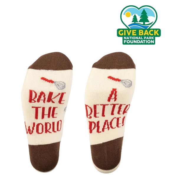 Dress socks feature baking tools and cookie design with "Bake the... from ASI 44900 NC Custom (CI/Lanco) / ACE USA