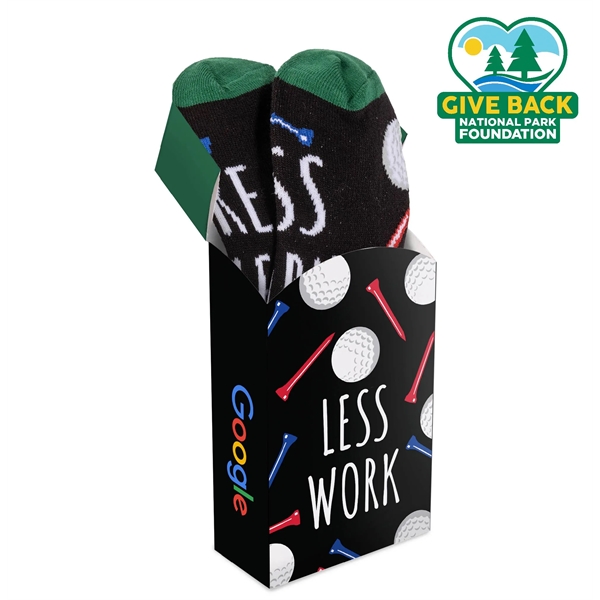 Socks in a flip top box... from ASI 44900 NC Custom (CI/Lanco) / ACE USA