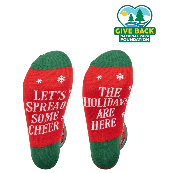 Dress socks feature holiday design with "Let's Spread Some Cheer The... from ASI 44900 NC Custom (CI/Lanco) / ACE USA