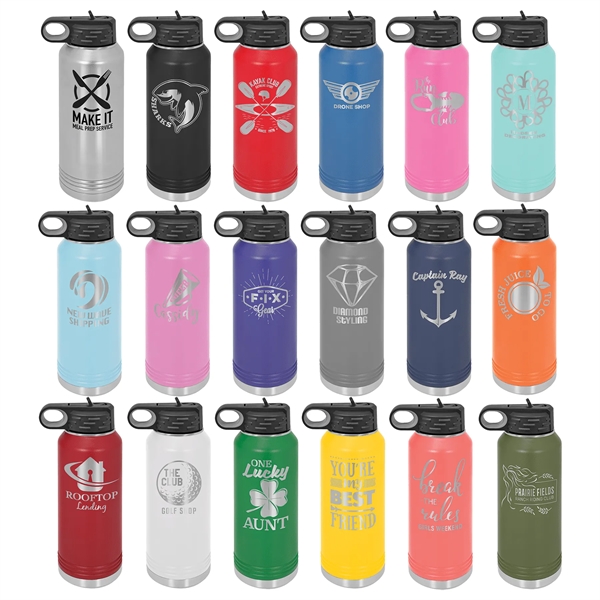 10.3 x 3.7" Laser engraved 30 oz Polar water bottle.... from ASI 92531 Unique Custom Products / UCP