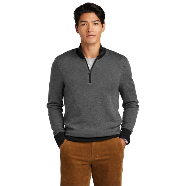 Brooks Brothers Washable Merino Birdseye 1/4-Zip Sweater... from ASI 84863 SanMar