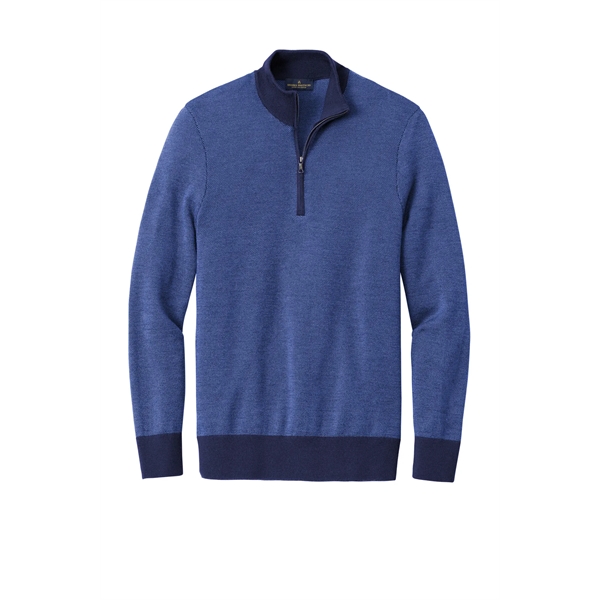 Brooks Brothers Washable Merino Birdseye 1/4-Zip Sweater... from ASI 84863 SanMar