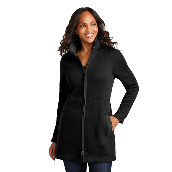 Port Authority Ladies Arc Sweater Fleece Long Jacket... from ASI 84863 SanMar