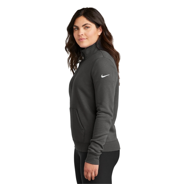 Nike Ladies Club Fleece Sleeve Swoosh 1/2-Zip... from ASI 84863 SanMar