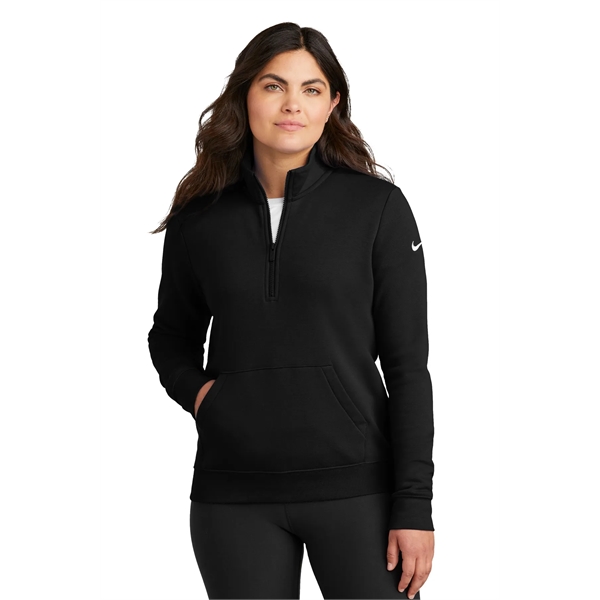 Nike Ladies Club Fleece Sleeve Swoosh 1/2-Zip... from ASI 84863 SanMar