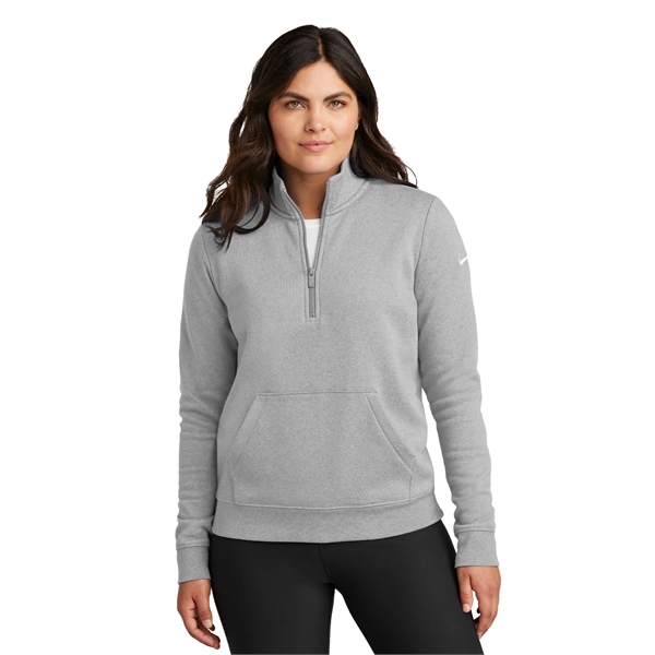 Nike Ladies Club Fleece Sleeve Swoosh 1/2-Zip... from ASI 84863 SanMar