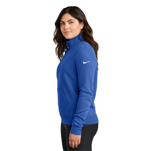 Nike Ladies Club Fleece Sleeve Swoosh 1/2-Zip... from ASI 84863 SanMar