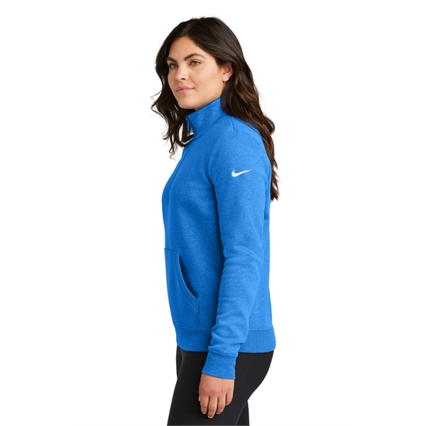 Nike Ladies Club Fleece Sleeve Swoosh 1/2-Zip... from ASI 84863 SanMar