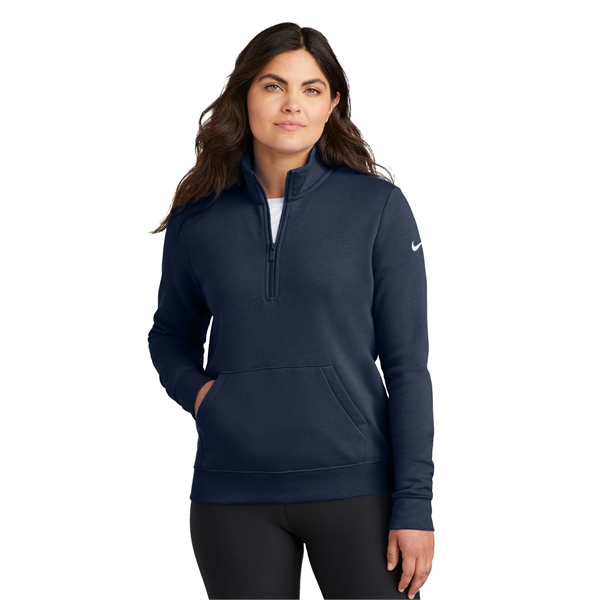 Nike Ladies Club Fleece Sleeve Swoosh 1/2-Zip... from ASI 84863 SanMar