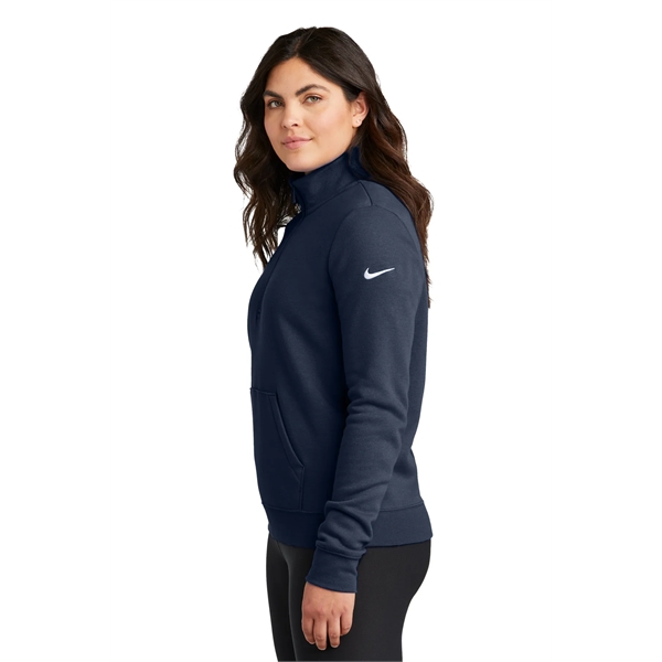 Nike Ladies Club Fleece Sleeve Swoosh 1/2-Zip... from ASI 84863 SanMar