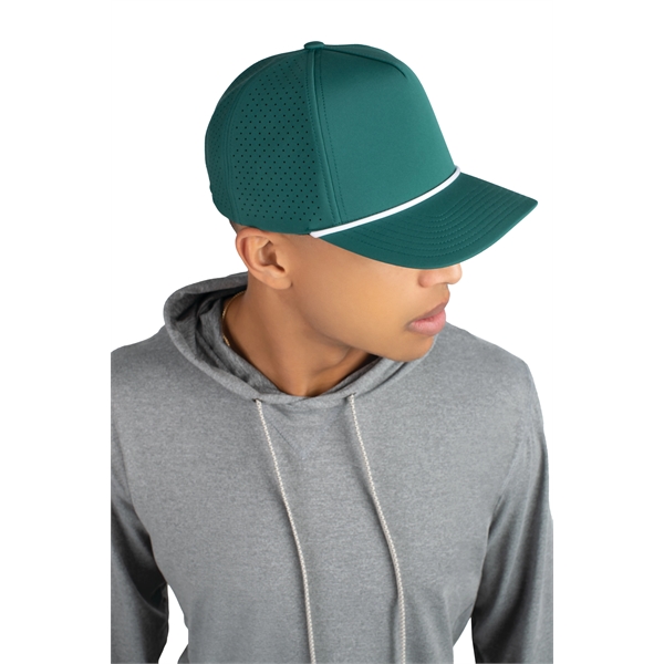 Perforated Snapback Cap with mid-profile crown and 5-panel construction.... from ASI 37461 Augusta Sportswear / Pacific Headwear