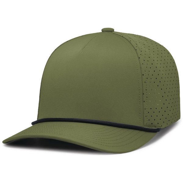 Perforated Snapback Cap with mid-profile crown and 5-panel construction.... from ASI 37461 Augusta Sportswear / Pacific Headwear