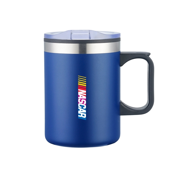 14 oz. stainless steel double wall camping mug with insulating plastic... from ASI 90807 Tekweld