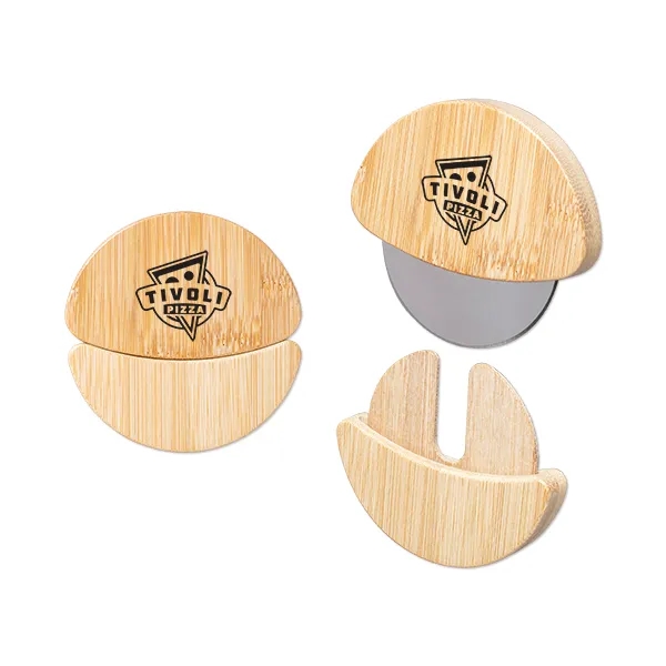 Bamboo pizza cutter with stainless steel blade.... from ASI 98360 WOWLine / WOWLine®