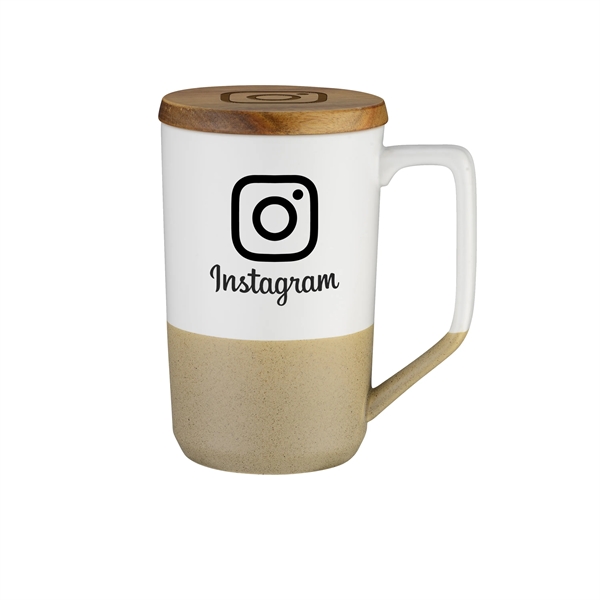 15 oz. two-tone ceramic mug with ergonomic handle, glazed top exterior... from ASI 90807 Tekweld