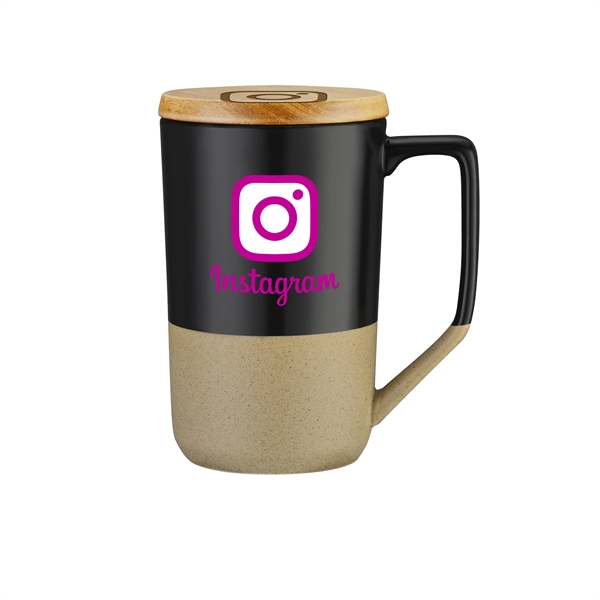 15 oz. two-tone ceramic mug with ergonomic handle, glazed top exterior... from ASI 90807 Tekweld