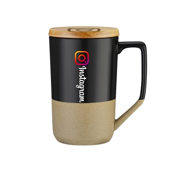 15 oz. two-tone ceramic mug with ergonomic handle, glazed top exterior... from ASI 90807 Tekweld