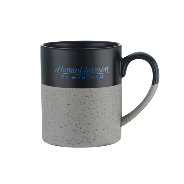 15 oz. two-tone ceramic mug with a speckled bottom, black glazed... from ASI 90807 Tekweld