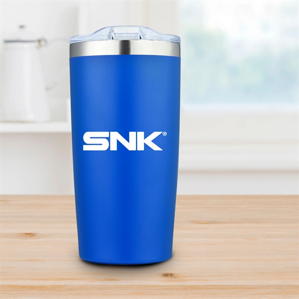 20 oz. double wall stainless steel tumbler with powder coated finish... from ASI 90807 Tekweld