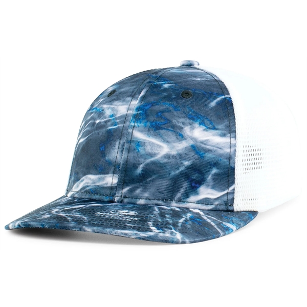 Mossy Oak® Low Profile Trucker PacFlex Cap with pro-stitched finish.... from ASI 37461 Augusta Sportswear / Pacific Headwear