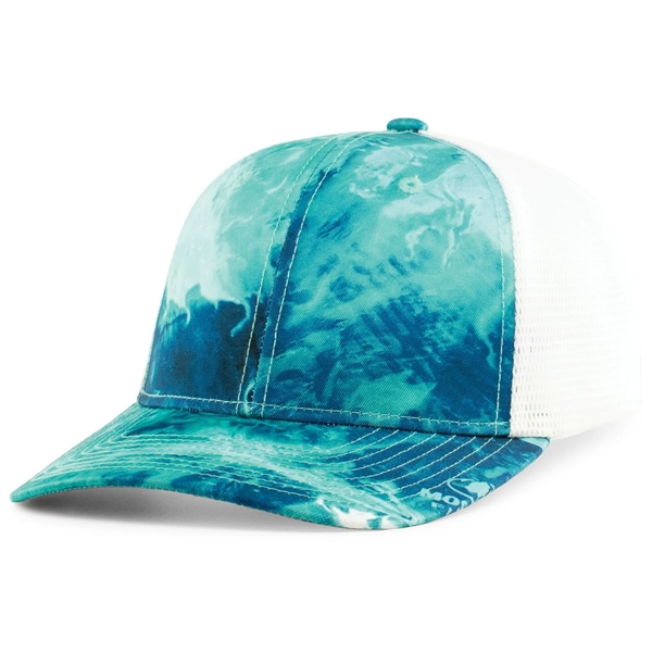 Mossy Oak® Low Profile Trucker PacFlex Cap with pro-stitched finish.... from ASI 37461 Augusta Sportswear / Pacific Headwear