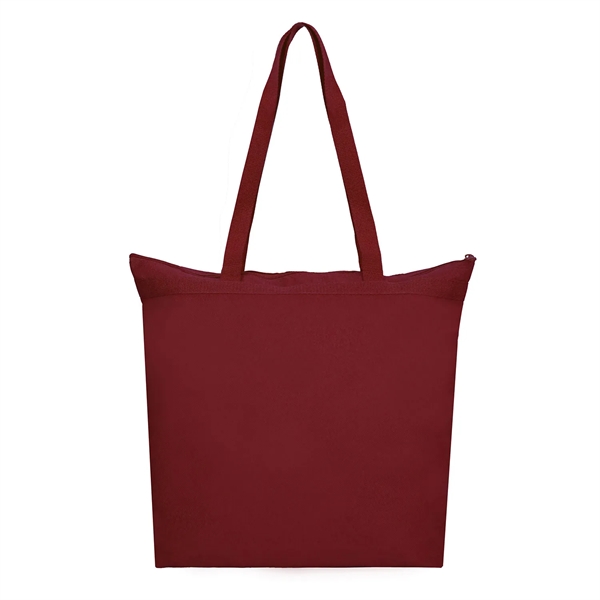 18" x 16" x 4.5" polyester zippered fashion tote bag with... from ASI 37980 Bagworld