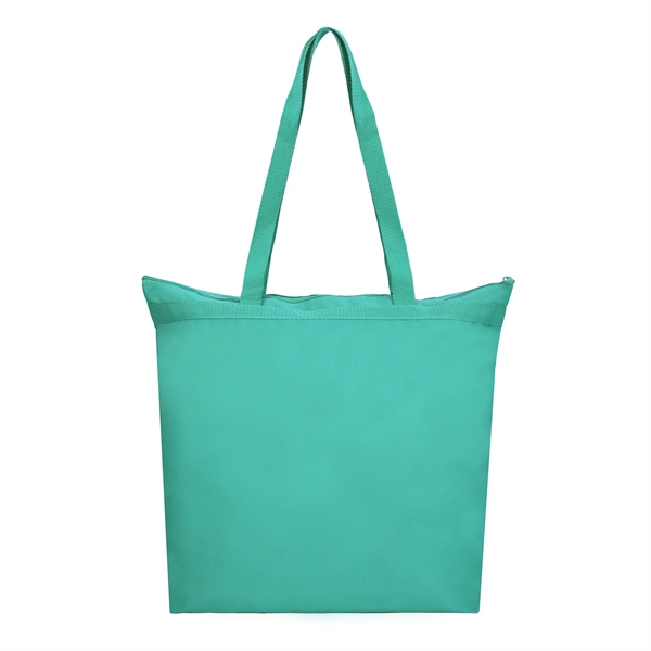18" x 16" x 4.5" polyester zippered fashion tote bag with... from ASI 37980 Bagworld