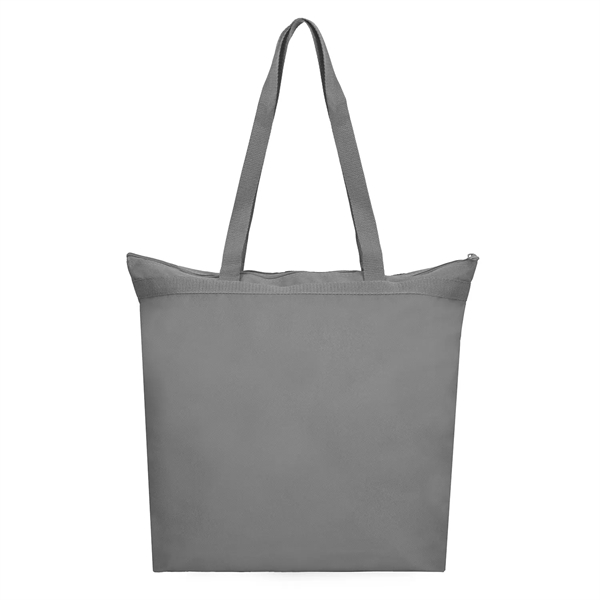 18" x 16" x 4.5" polyester zippered fashion tote bag with... from ASI 37980 Bagworld