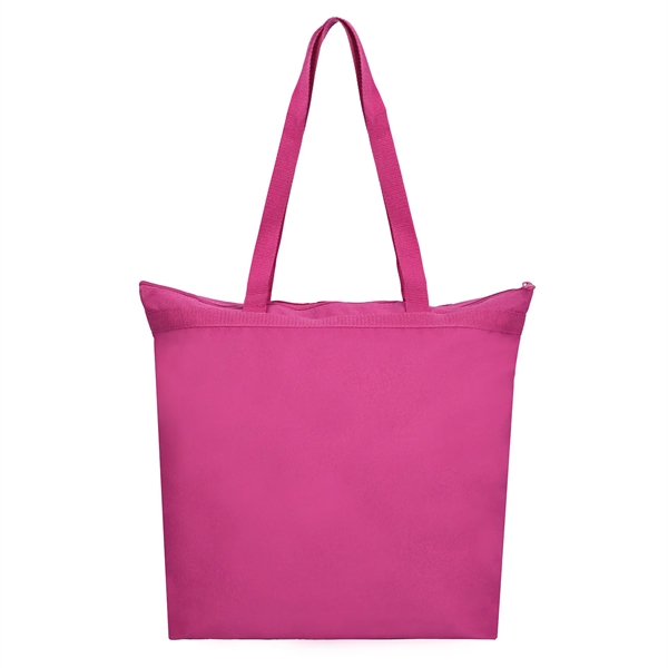 18" x 16" x 4.5" polyester zippered fashion tote bag with... from ASI 37980 Bagworld