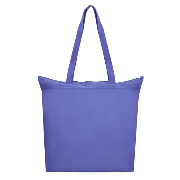 18" x 16" x 4.5" polyester zippered fashion tote bag with... from ASI 37980 Bagworld