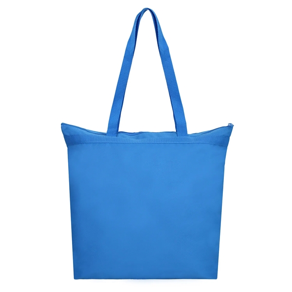 18" x 16" x 4.5" polyester zippered fashion tote bag with... from ASI 37980 Bagworld