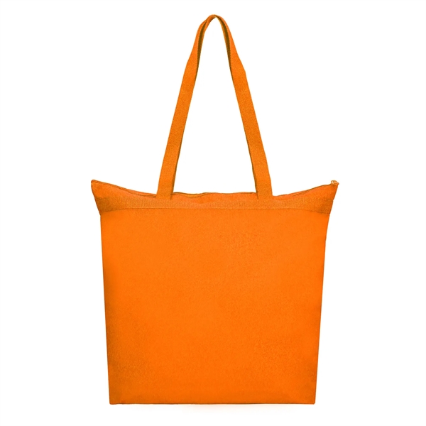 18" x 16" x 4.5" polyester zippered fashion tote bag with... from ASI 37980 Bagworld