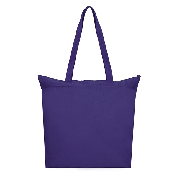 18" x 16" x 4.5" polyester zippered fashion tote bag with... from ASI 37980 Bagworld