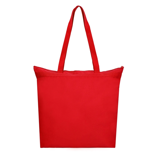 18" x 16" x 4.5" polyester zippered fashion tote bag with... from ASI 37980 Bagworld