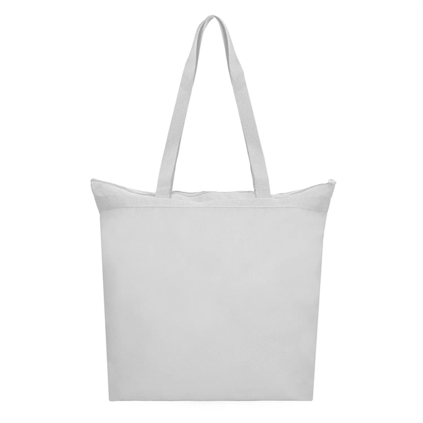 18" x 16" x 4.5" polyester zippered fashion tote bag with... from ASI 37980 Bagworld