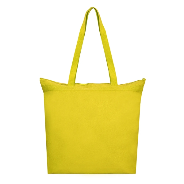 18" x 16" x 4.5" polyester zippered fashion tote bag with... from ASI 37980 Bagworld