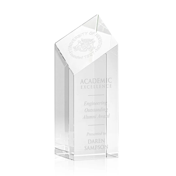 The Barone Award is a remarkably thick Optical Crystal Diamond Tower... from ASI 84592 St Regis Group / St Regis