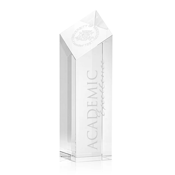 The Barone Award is a remarkably thick Optical Crystal Diamond Tower... from ASI 84592 St Regis Group / St Regis