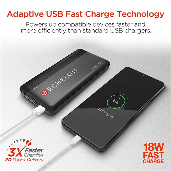 This 10,000 mAh power bank features the latest fast charging technologies... from ASI 61005 Hirsch Gift Inc